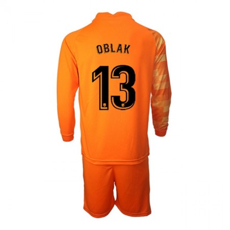 Billiga Fotbollströjor Atlético Madrid Målvakt Jan Oblak 13 Barn Hemma tröja 2021/22 Långärmad